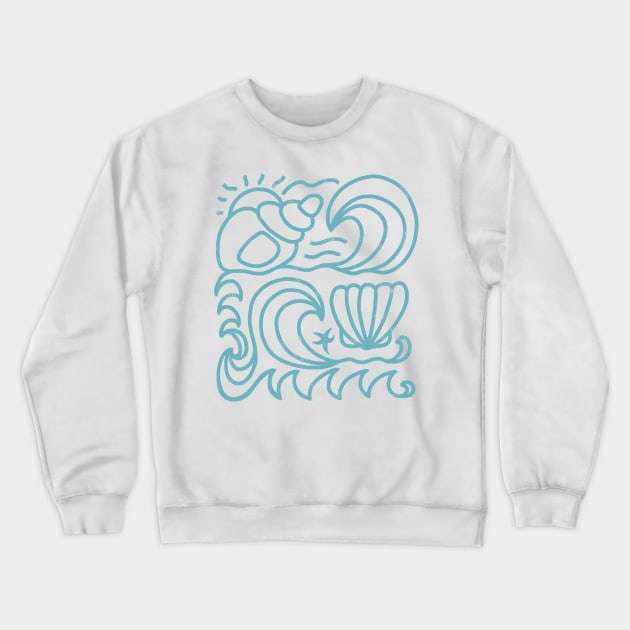 Seashells sea swell Crewneck Sweatshirt by Vanphirst